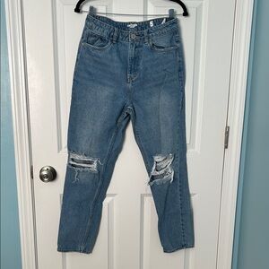 Refuge Denim Mom Jeans Distressed Blue Boyfriend Jeans | Refuge Denim Mom Jean